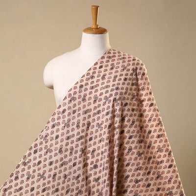 Multicolor Bagh Hand Block Print Natural Dye Stripe Cotton Fabric