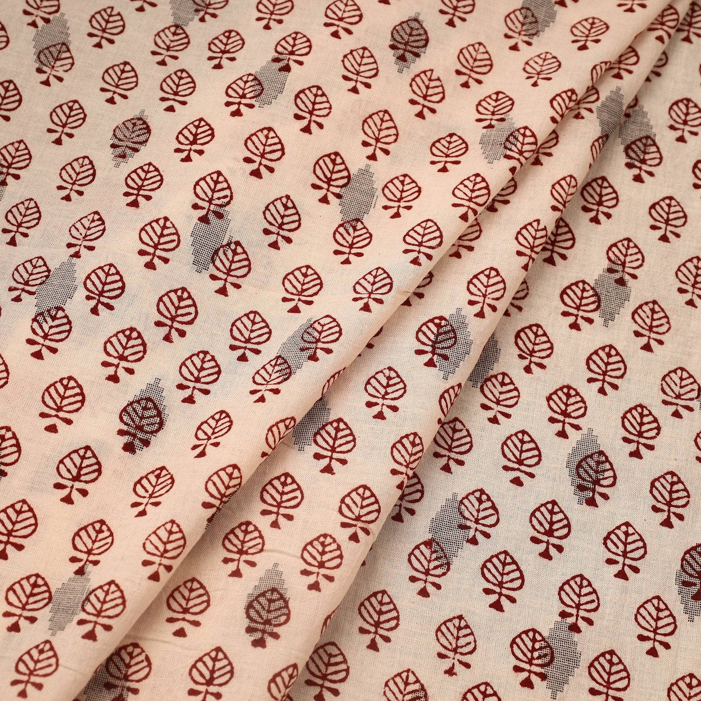 Multicolor Bagh Hand Block Print Natural Dye Stripe Cotton Fabric