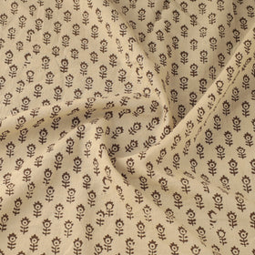 Beige Bagh Hand Block Print Natural Dyed Cotton Fabric