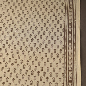 Beige Bagh Hand Block Print Natural Dyed Cotton Fabric
