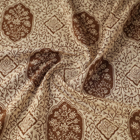 Beige Bagh Hand Block Print Natural Dyed Cotton Fabric