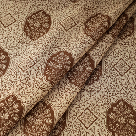Beige Bagh Hand Block Print Natural Dyed Cotton Fabric