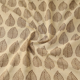 Beige Bagh Hand Block Print Natural Dyed Cotton Fabric