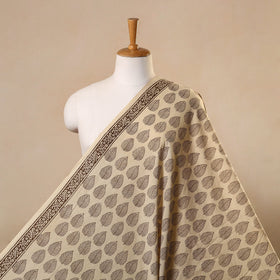 Beige Bagh Hand Block Print Natural Dyed Cotton Fabric