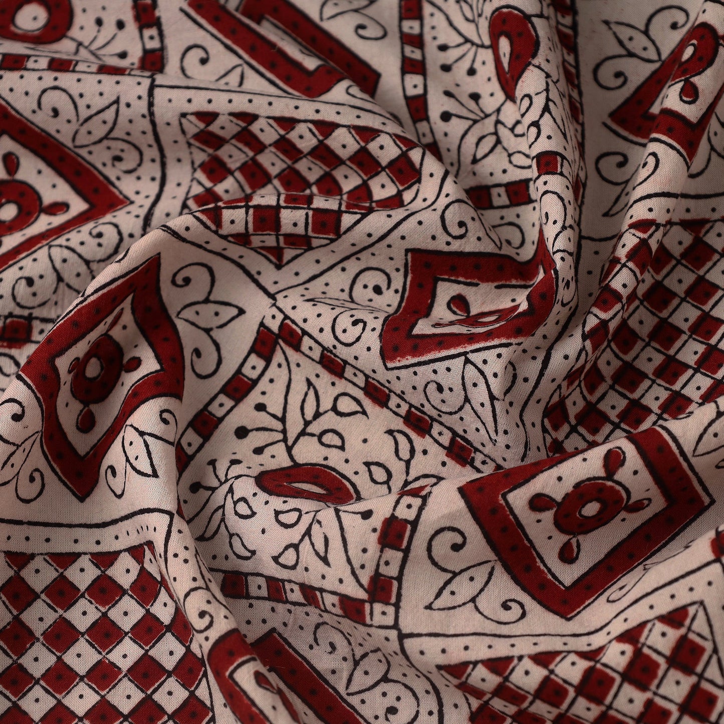 Beige - bagh hand natural dyed cotton fabric 25