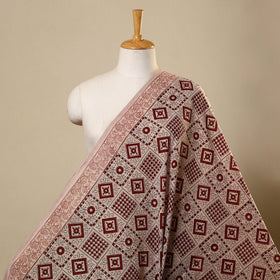 Beige - bagh hand natural dyed cotton fabric 25