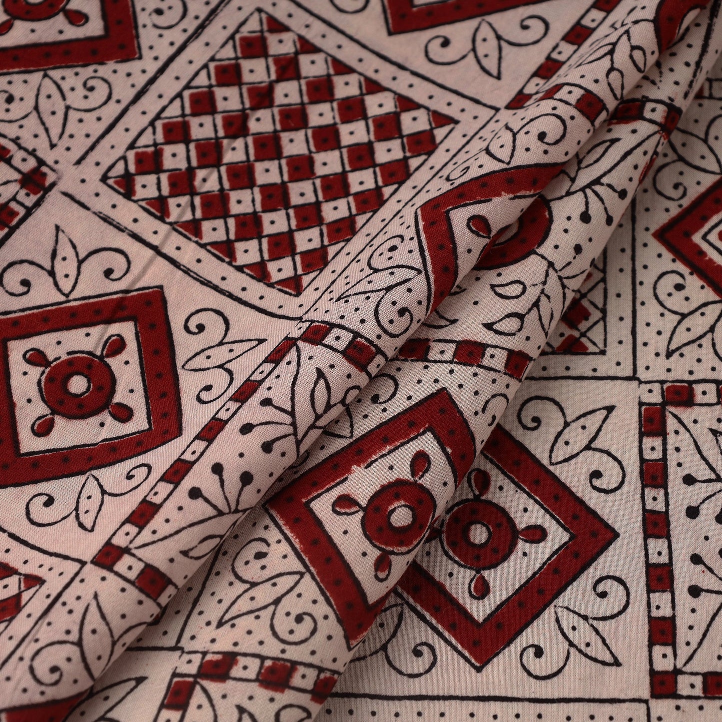 Beige - bagh hand natural dyed cotton fabric 25