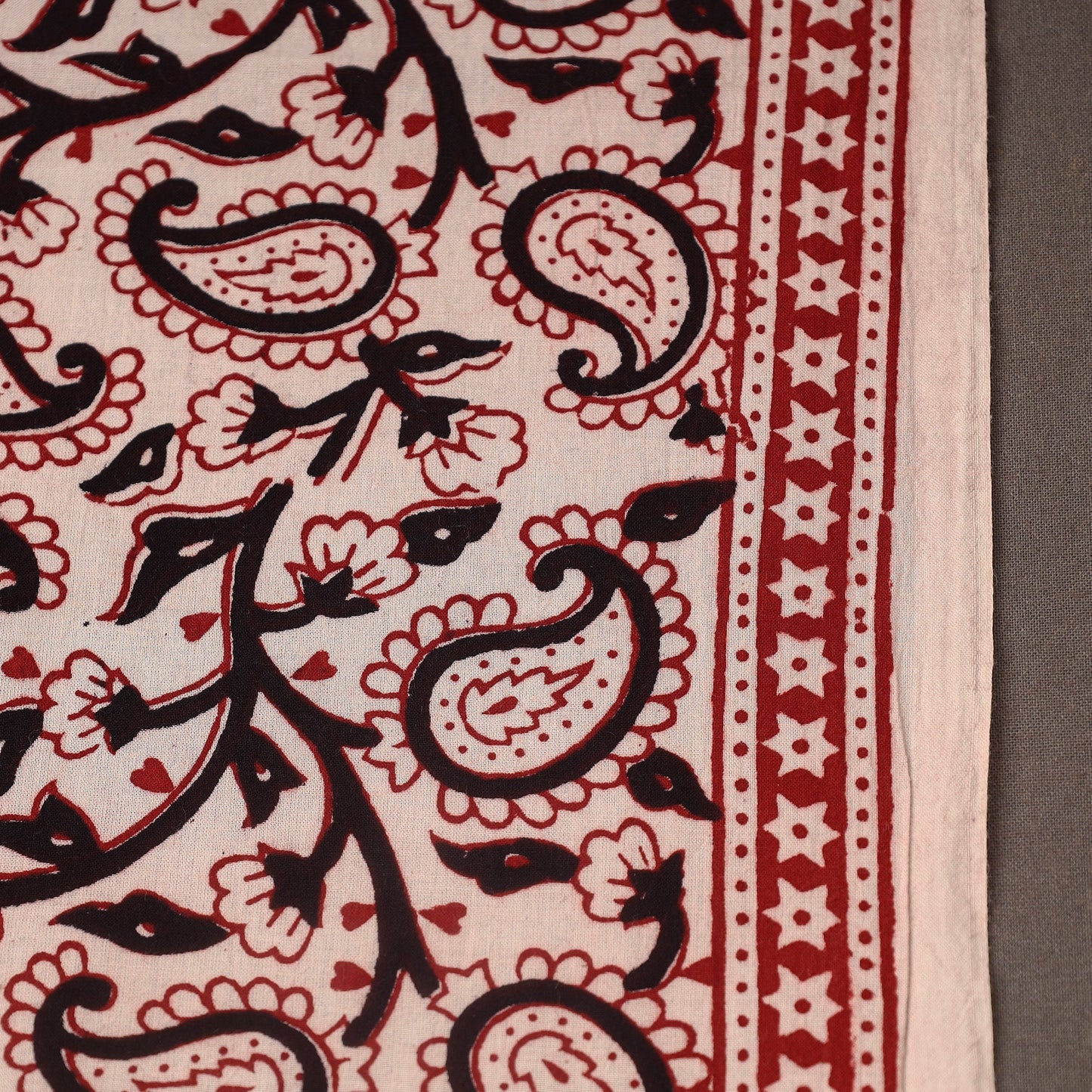 Multicolor Bagh Hand Block Print Natural Dyed Cotton Fabric