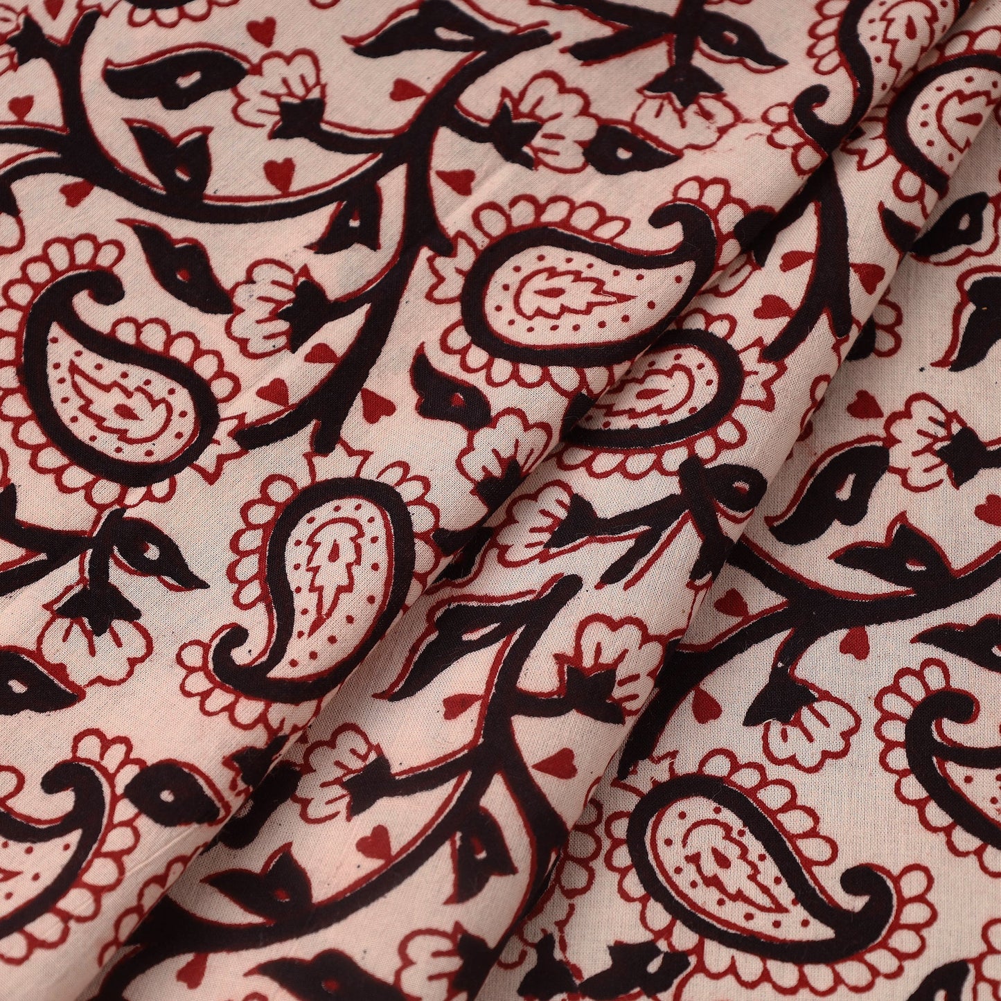 Multicolor Bagh Hand Block Print Natural Dyed Cotton Fabric