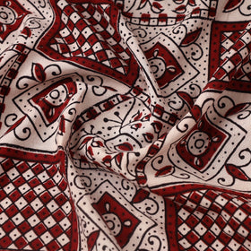 Beige Bagh Hand Block Print Natural Dyed Cotton Fabric