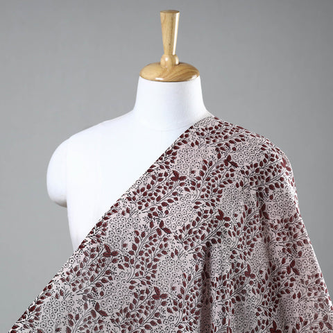 Buy Bagh Hand Block Printed Chanderi Silk Handloom Fabric Online at iTokri.com