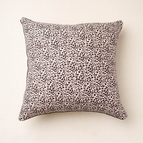 Beige Bagh Hand Block Printed Pure Cotton Cushion Cover 