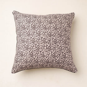 Beige Bagh Hand Block Printed Pure Cotton Cushion Cover 