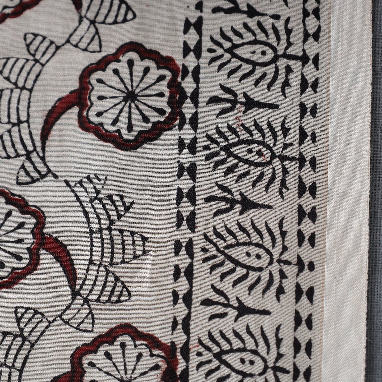  Beige Authentic Bagh Print Chanderi Silk Cotton Fabric Online