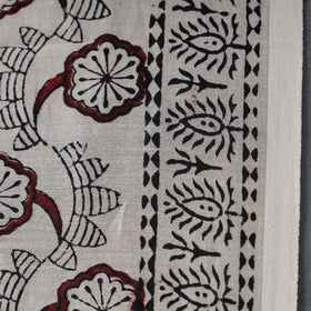  Beige Authentic Bagh Print Chanderi Silk Cotton Fabric Online