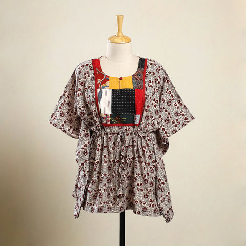 Beige - bagh patchwork cotton kaftan (short) 34