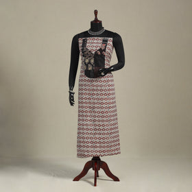 Beige - bagh patchwork cotton unstitched kurta material