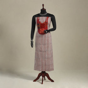 Beige - bagh patchwork cotton unstitched kurta material