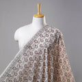  Beige Authentic Bagh Print Chanderi Silk Cotton Fabric Online