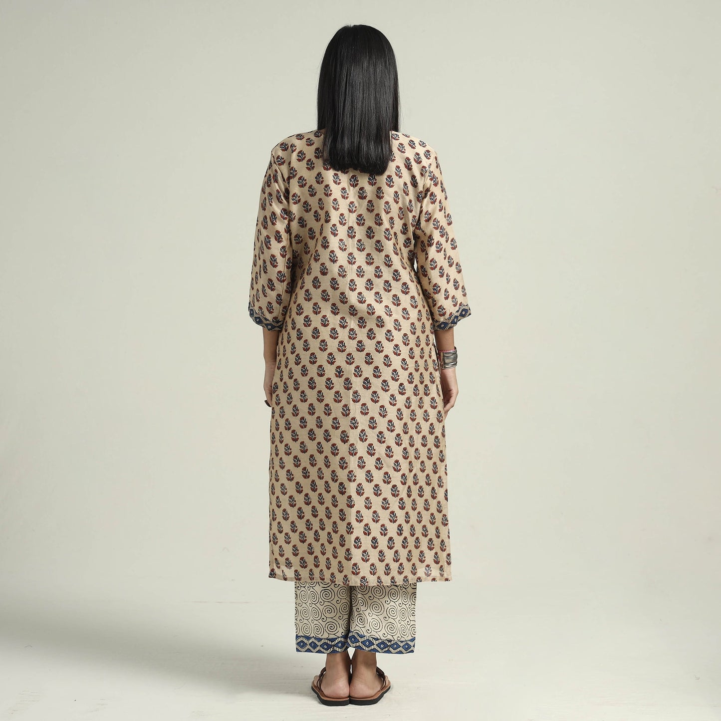Bagru Kurta with Palazzo & Dupatta Set

