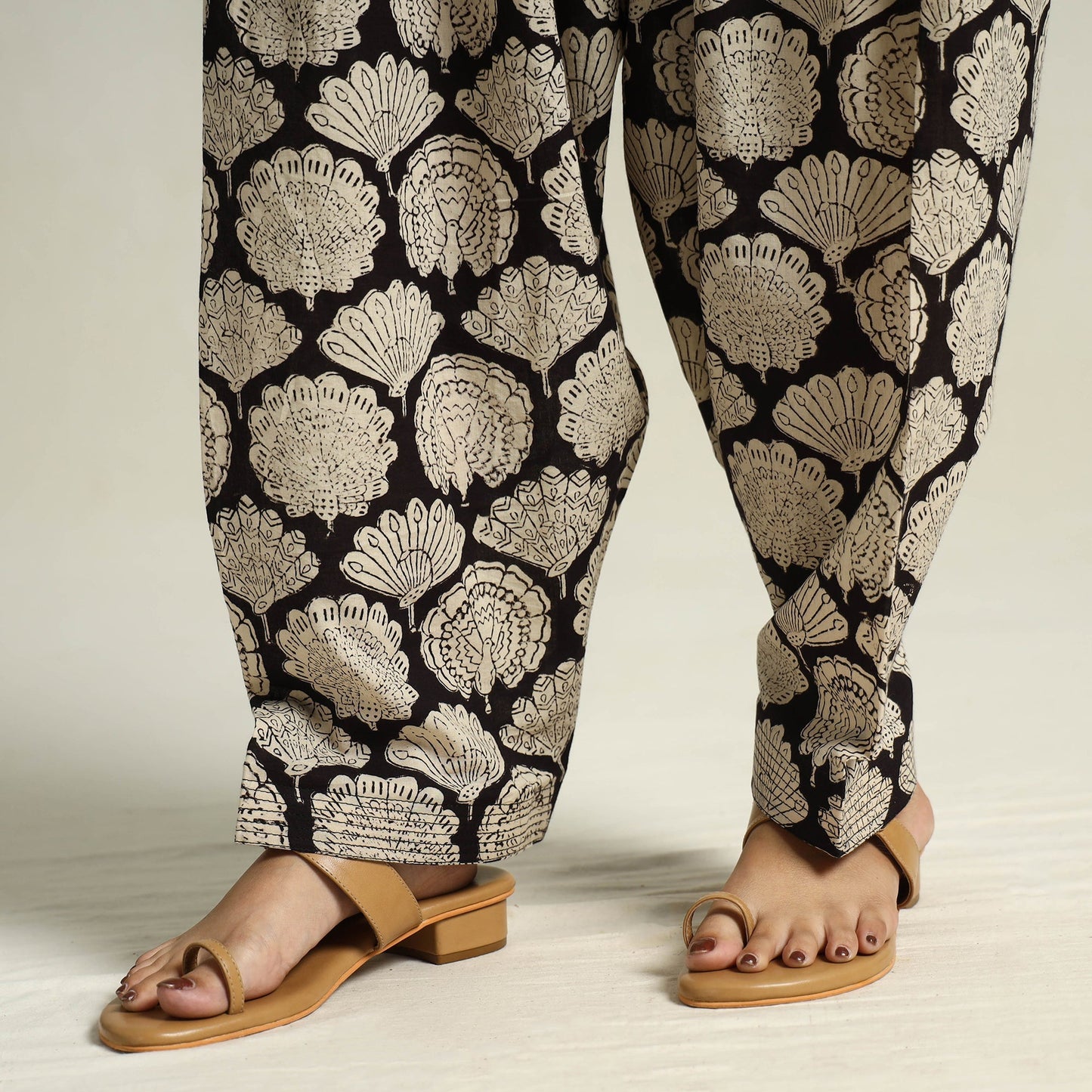 Buy Bagru Block Printed Cotton Elasticated Salwar 14 Online at iTokri.com