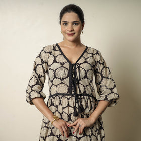 Buy Bagru Block Printed Cotton Flared Dress 16 Online at iTokri.com