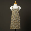 Beige Bagru Block Print Cotton Apron with Pocket 