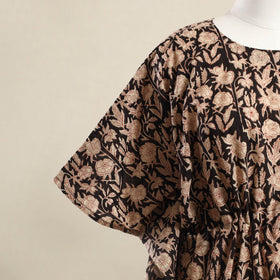 Buy Beige Bagru Block Print Cotton Kaftan