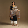 Beige Bagru Block Print Cotton Kota Doria Dupatta