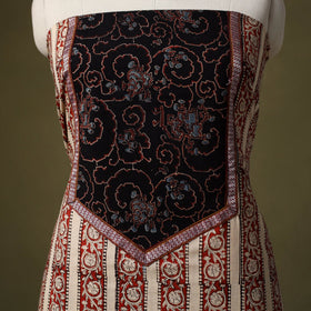 Beige - bagru cotton unstitched kurta material (2.55m) 58