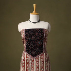 Beige - bagru cotton unstitched kurta material (2.55m) 58