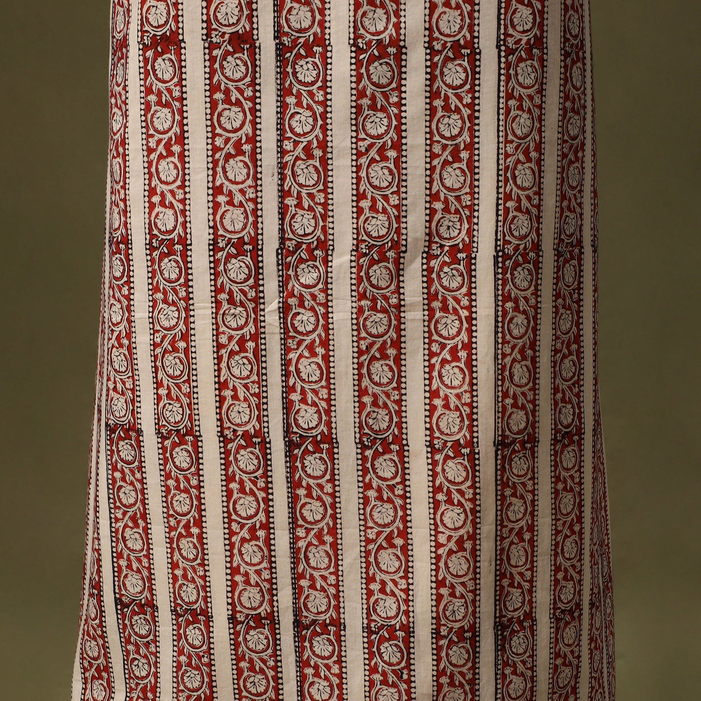 Beige - bagru cotton unstitched kurta material (2.55m) 58