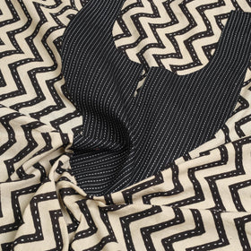 Buy Beige Bagru Print Patchwork Cotton Kurta Material