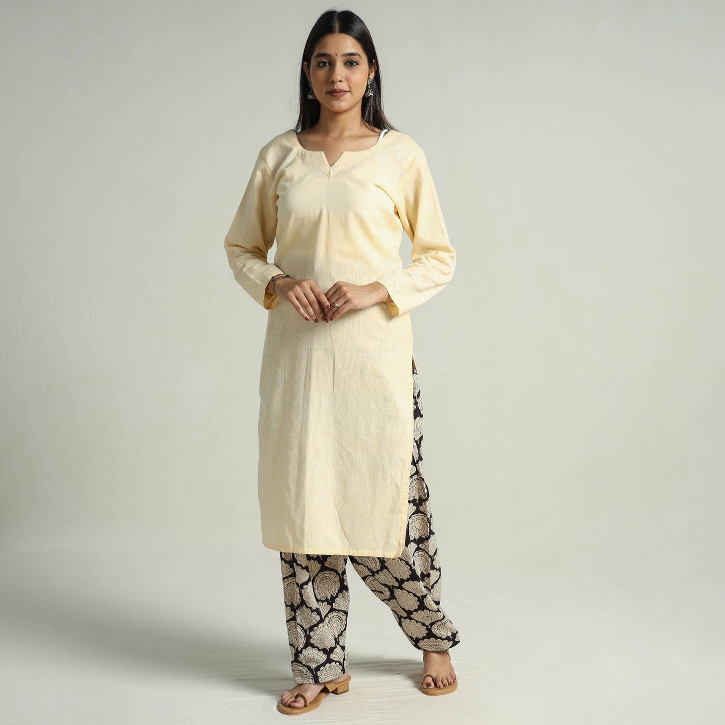 Buy Bagru Block Printed Cotton Elasticated Salwar 14 Online at iTokri.com
