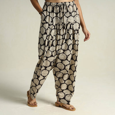 Buy Bagru Block Printed Cotton Elasticated Salwar 14 Online at iTokri.com