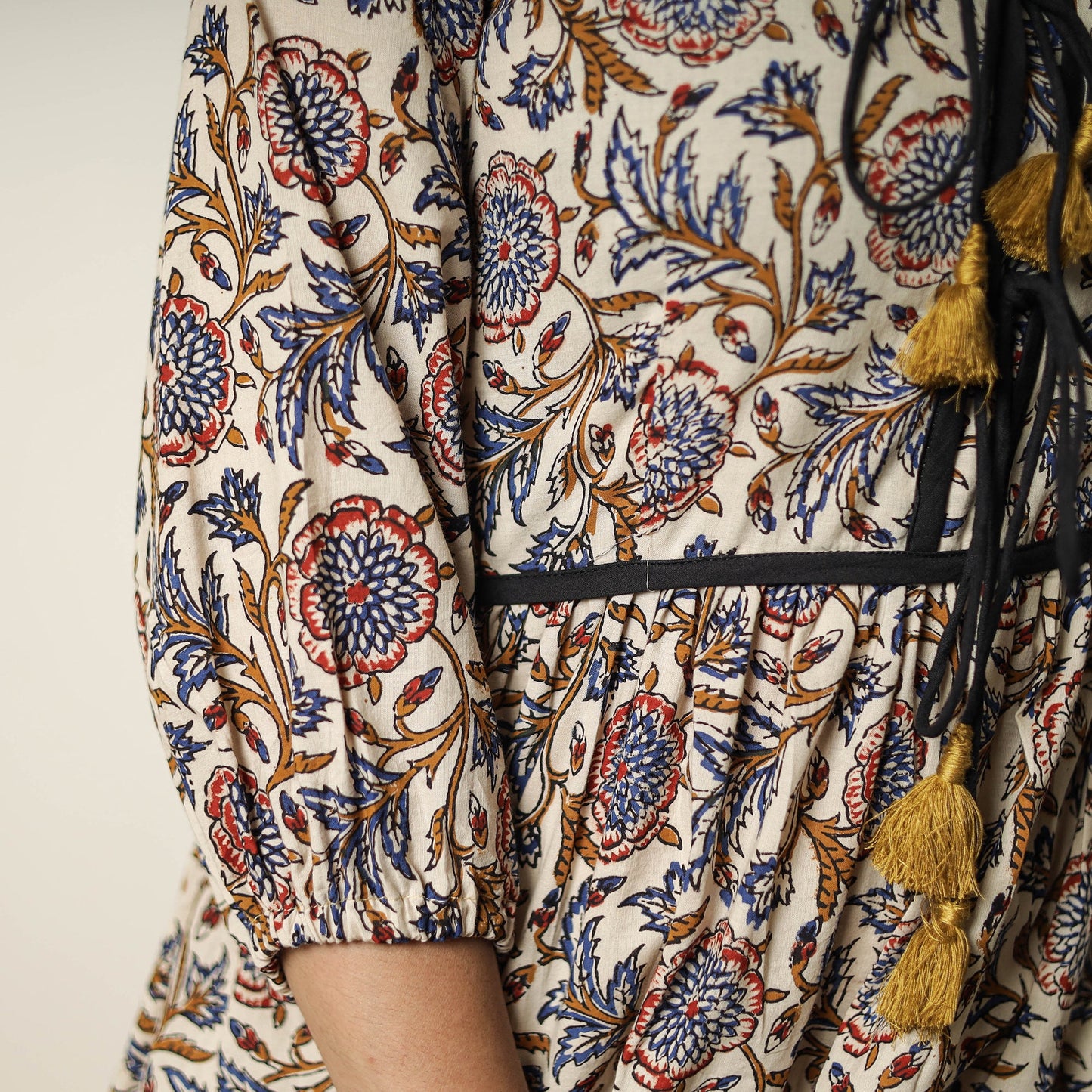  Bagru Block Printed Cotton Flared Dress 18 