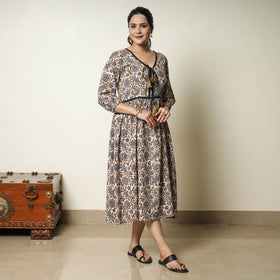  Bagru Block Printed Cotton Flared Dress 18 