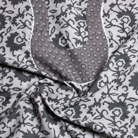 Beige - batik patchwork cotton unstitched kurta material