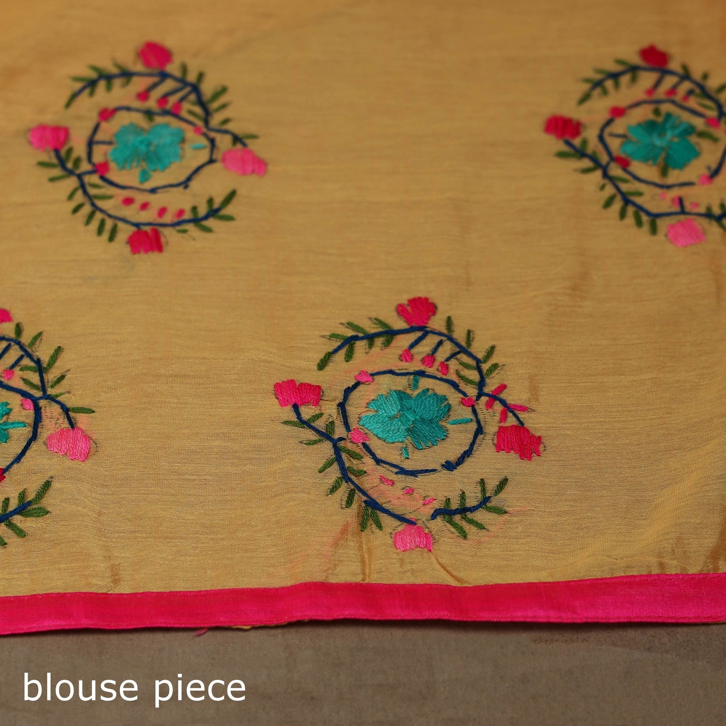 Bengal chanderi silk hand embroidered saree 14 - handcrafted