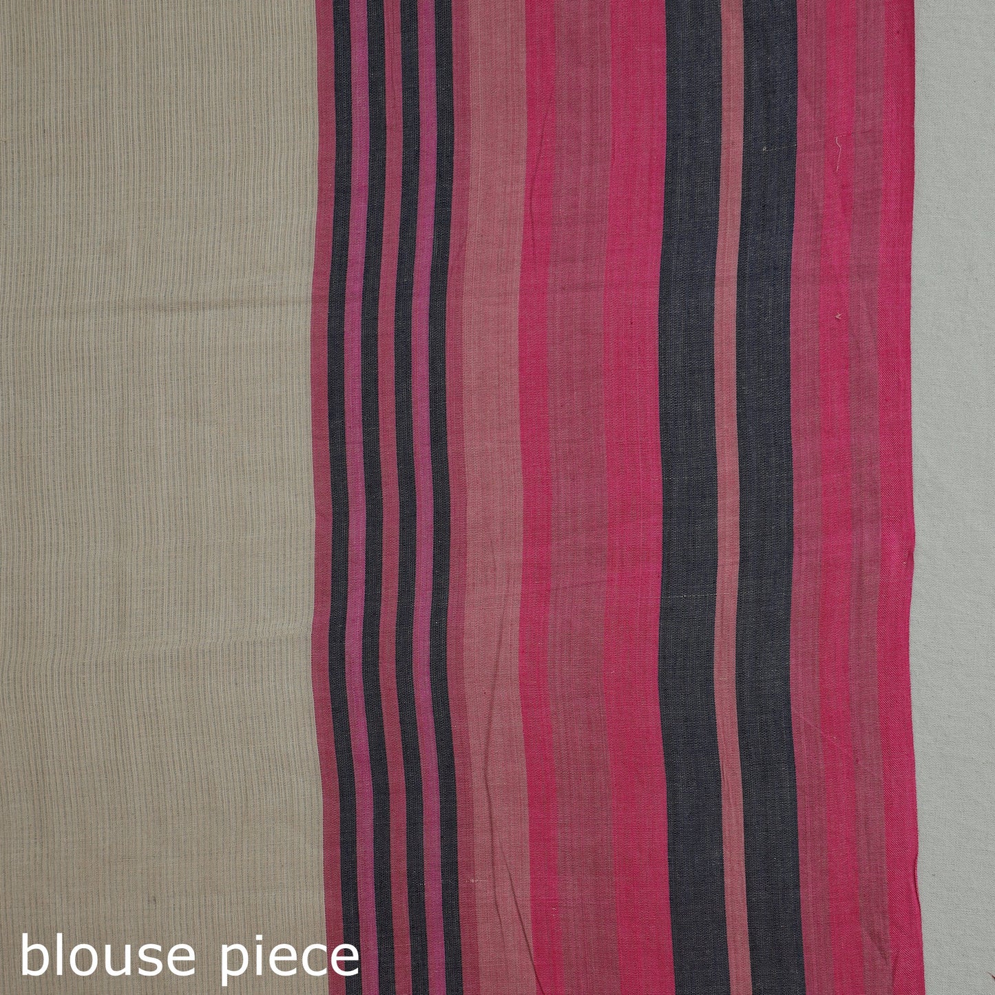 Beige - bengal ghicha border handloom pure cotton saree 34