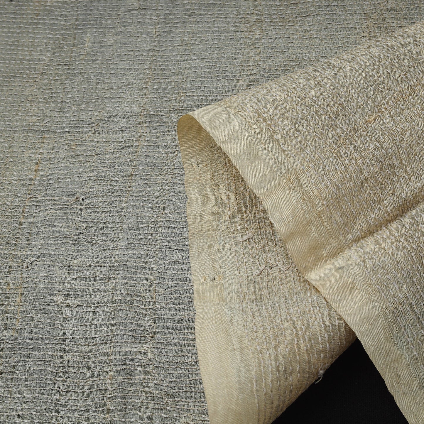 Bengal hand embroidery pure tussar silk handloom kantha
