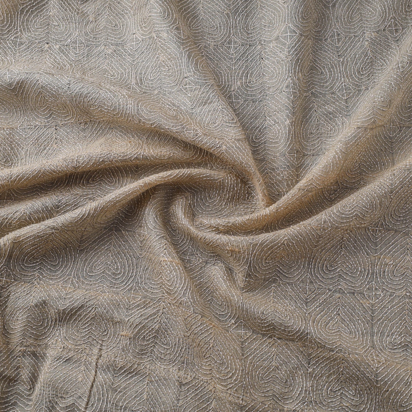 Bengal hand embroidery pure tussar silk handloom kantha