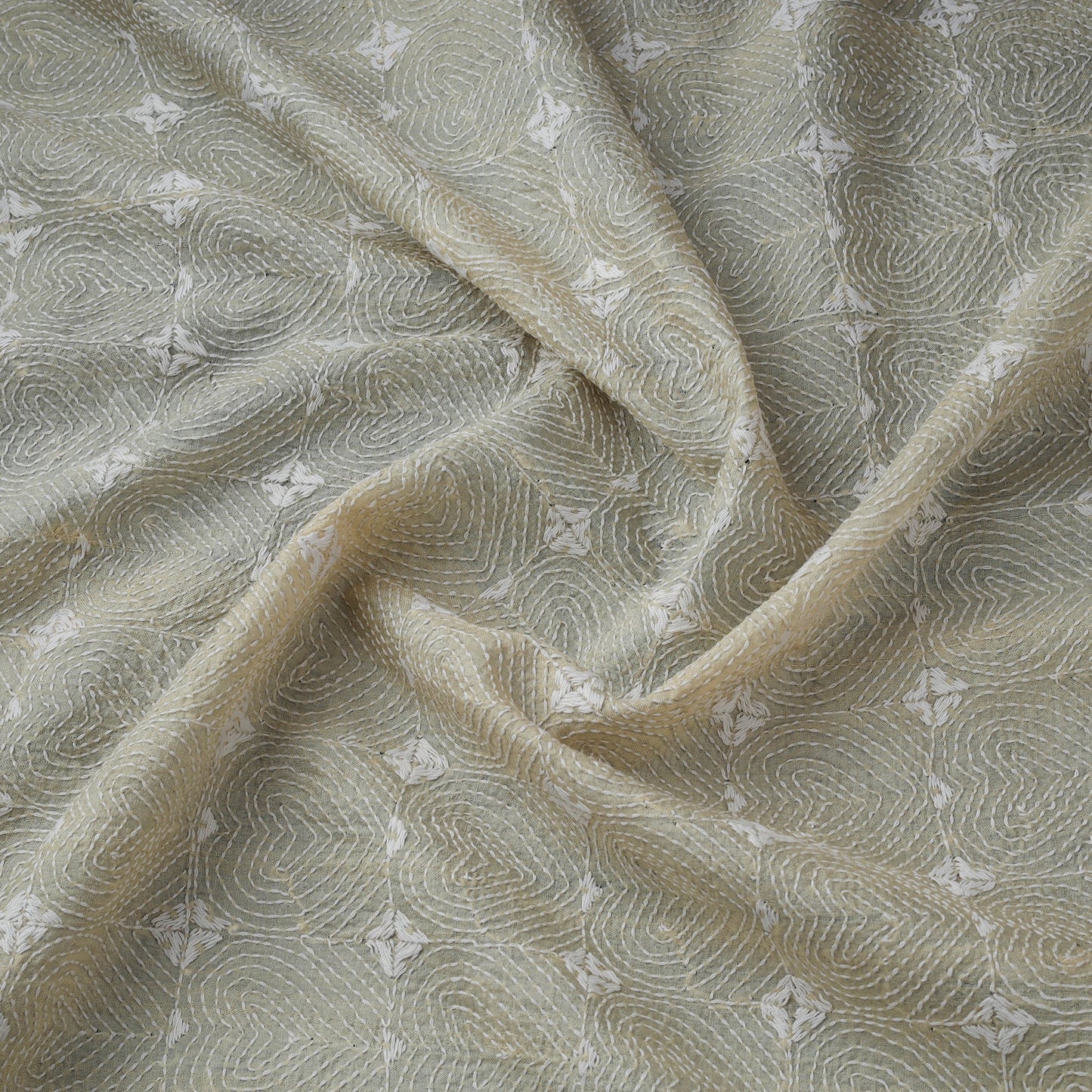 Bengal hand embroidery pure tussar silk handloom kantha