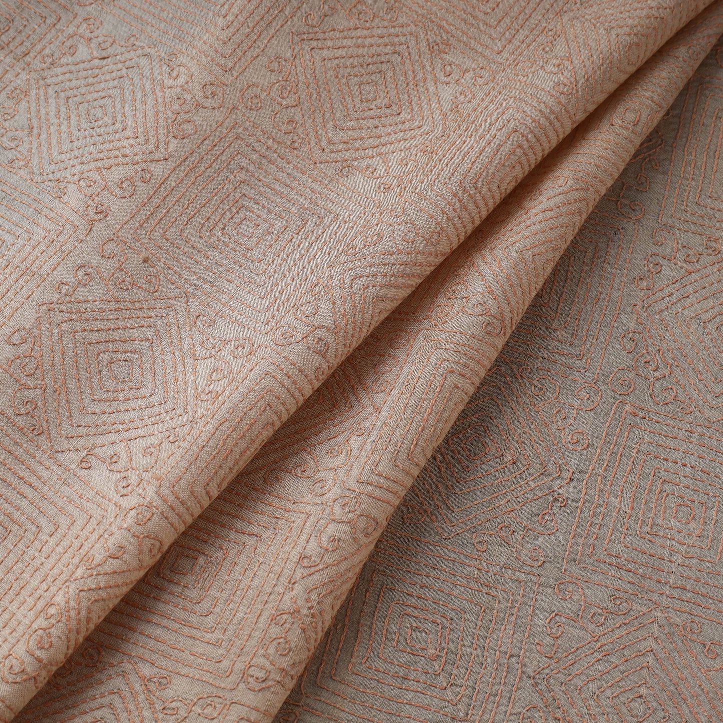 Bengal hand embroidery pure tussar silk handloom kantha