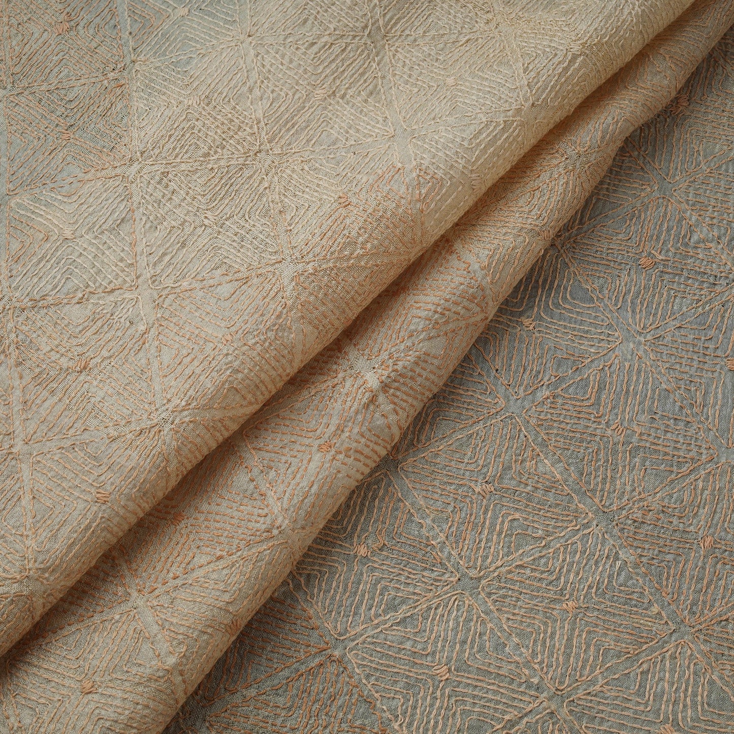 Bengal hand embroidery pure tussar silk handloom kantha