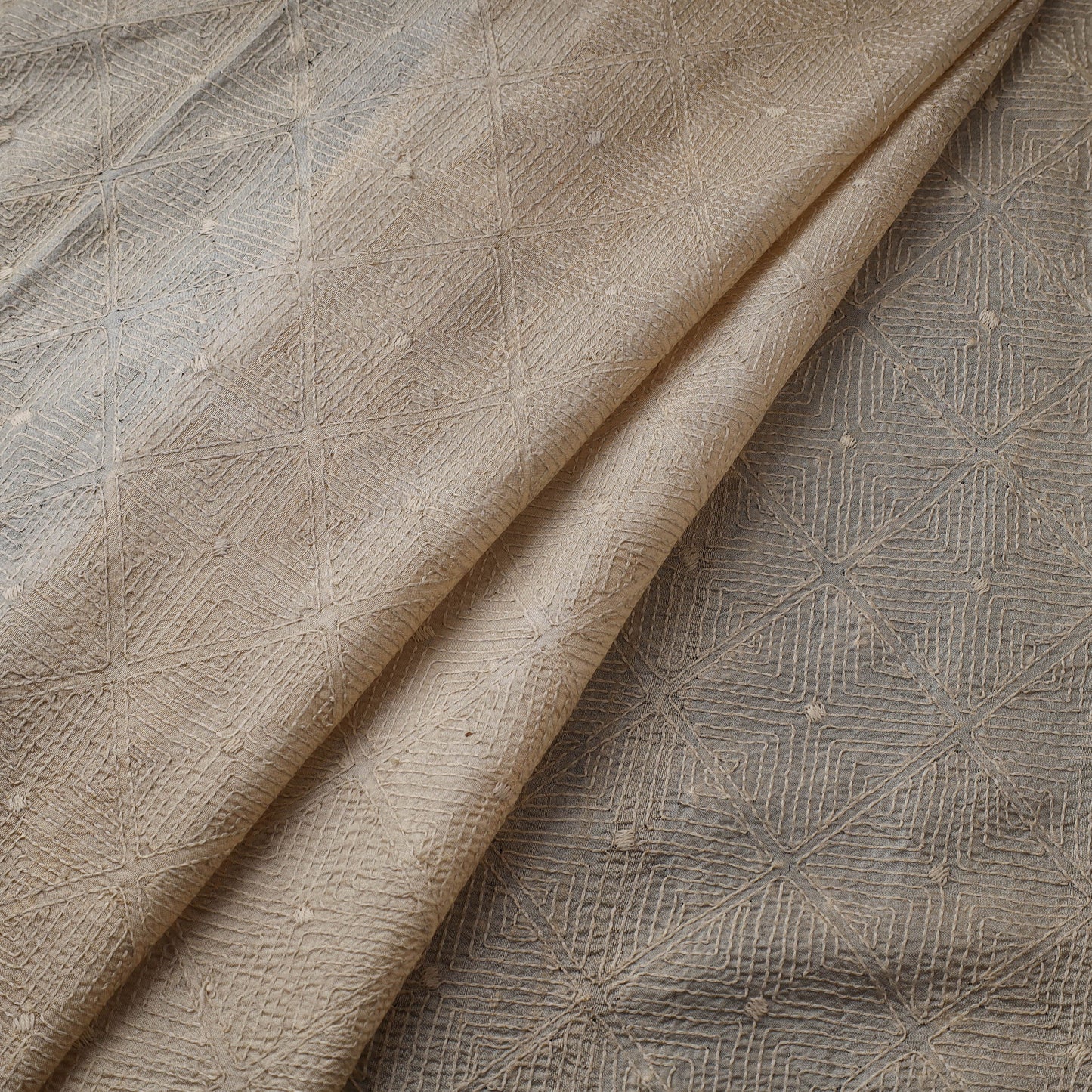 Bengal hand embroidery pure tussar silk handloom kantha