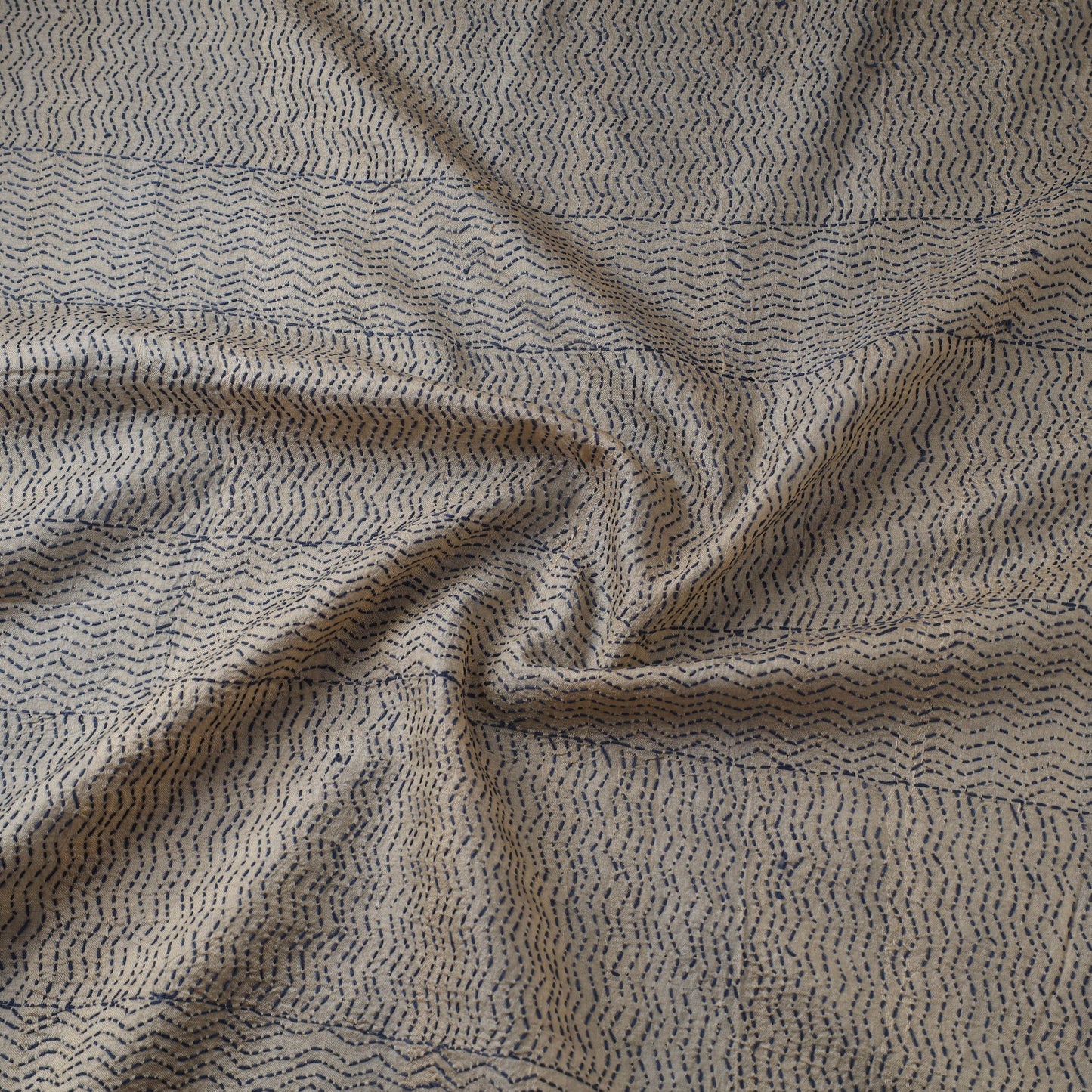 Bengal hand embroidery pure tussar silk handloom kantha