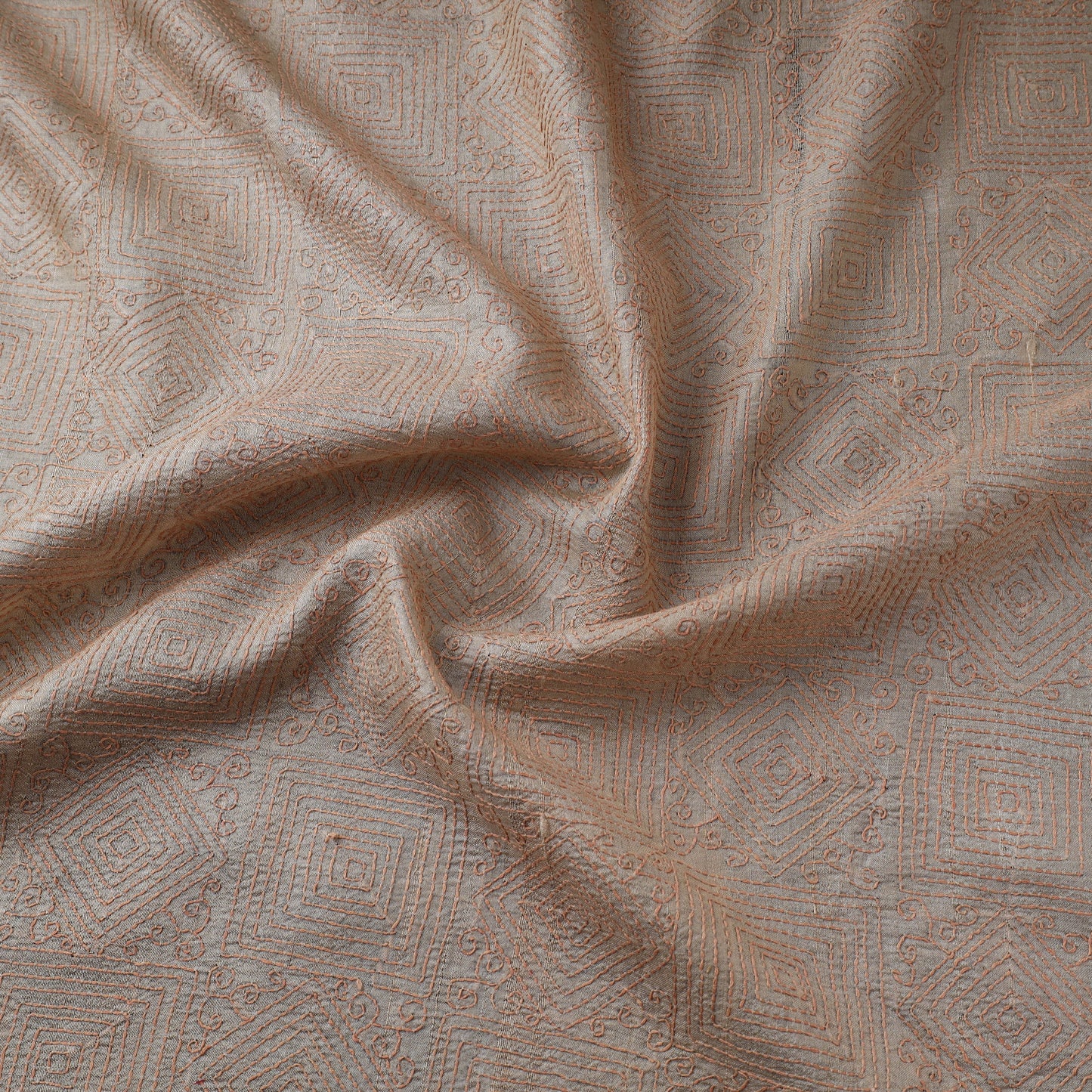 Bengal hand embroidery pure tussar silk handloom kantha