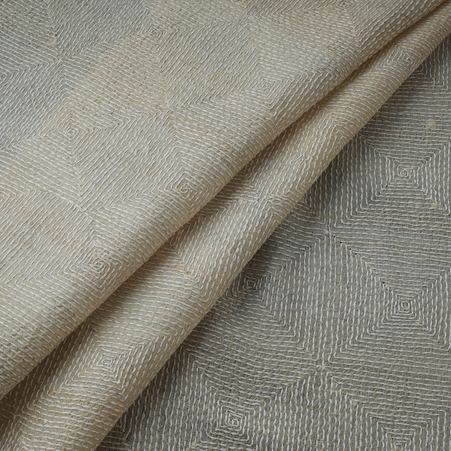Bengal hand embroidery pure tussar silk handloom kantha