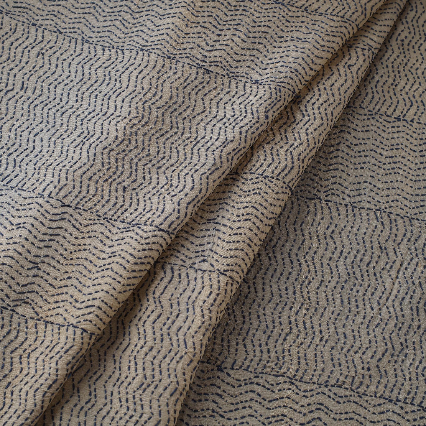 Bengal hand embroidery pure tussar silk handloom kantha